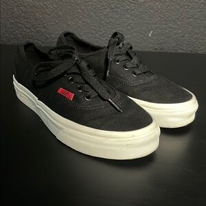 Vans Black and White Canvas Sneakers
